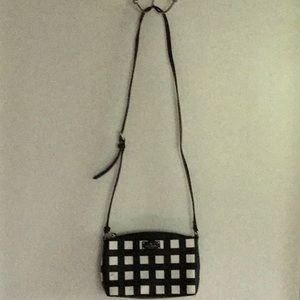 Kate Spade Checkered Millie Crossbody, Black Cream